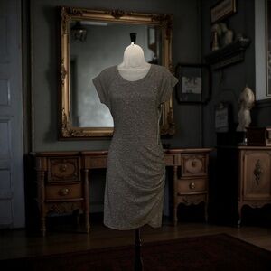 Mini Bodycon Pullover Ruched Waist Autumn Work Casual Figure Flattering